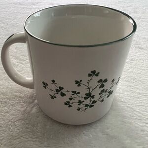 Bewley Irish Imports White Ceramic Mug with Green Shamrock Design